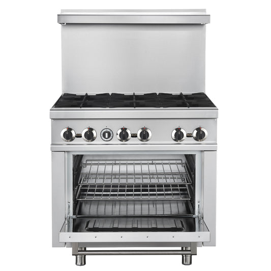 Forno Commerciale 36 Inch Gas Range with 6 Burners