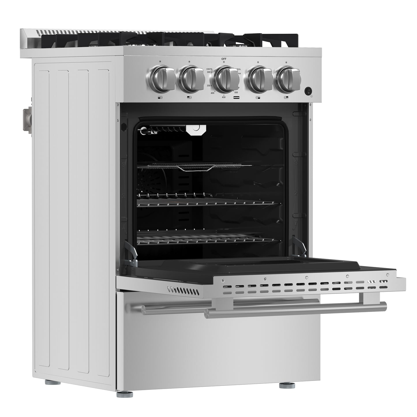 Forno Breno 24-Inch Freestanding Gas Range, Plug Included, Energy Efficient