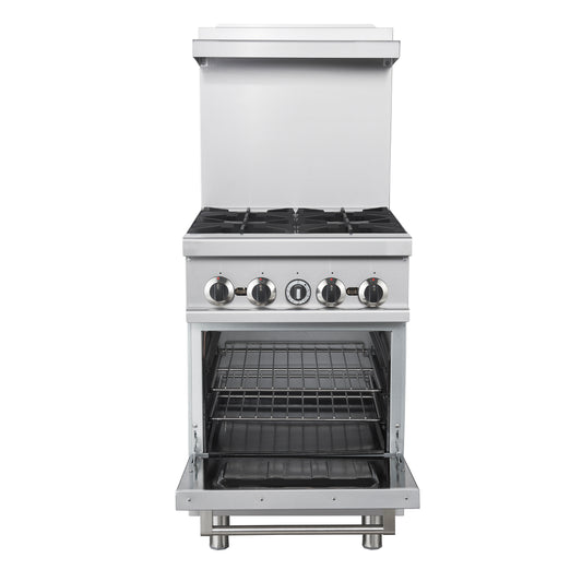 Forno Commerciale 24 Inch Gas Range with 4 Burners
