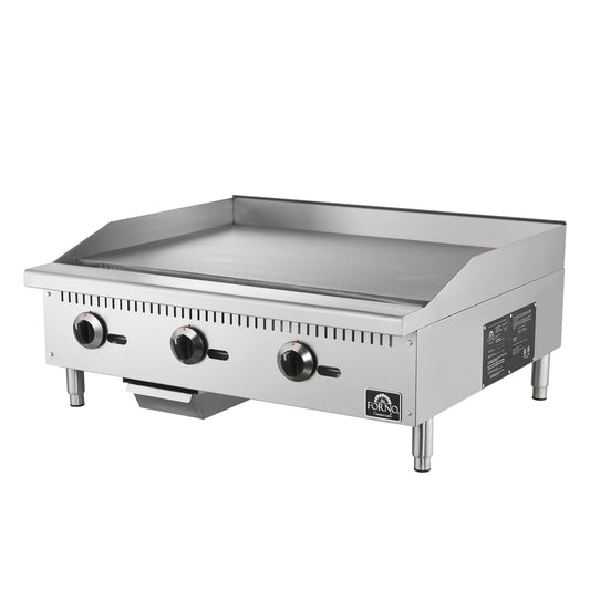 Forno Commerciale 36 Inch Gas Griddle, 3 Burners
