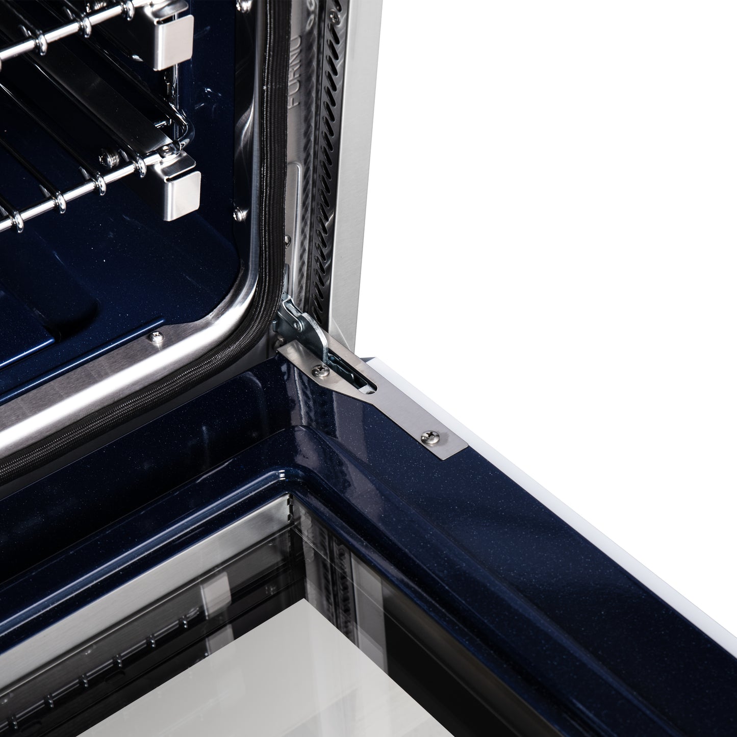 Forno Massimo 30-Inch Freestanding Dual Fuel Range in White with Antique Brass Accessories, 4 Burners, 4.32 cu. ft. Convection Oven