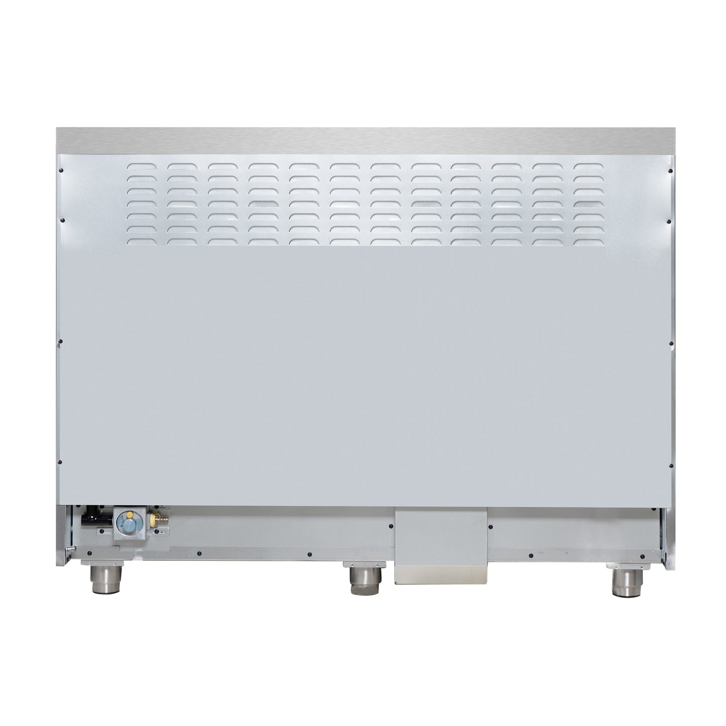 Forno Massimo 48 Inch Freestanding Dual Fuel Range in White with Antique Brass Accessories, 8 Burners, 6.58 cu. ft. Convection Oven