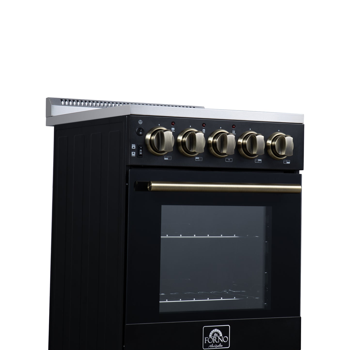 Forno Pallerano 20 Inch Freestanding Electric Range in Black, Canada Version, Plug and Cord Included