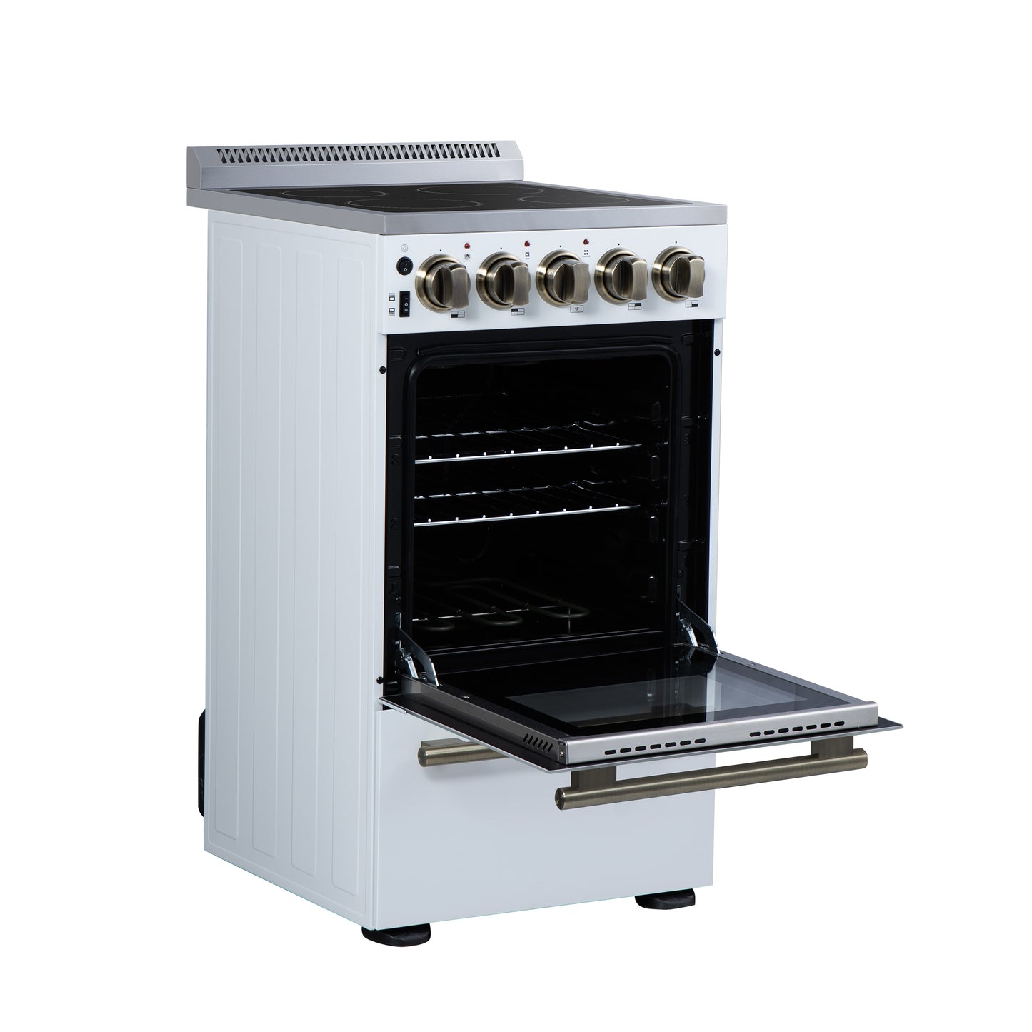 Forno Pallerano 20 Inch Freestanding Electric Range in White, Canada Version, Plug and Cord Included