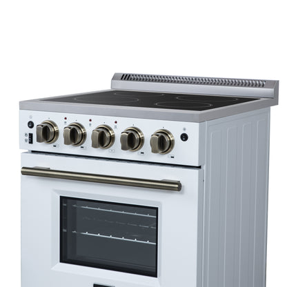 Forno Loiano 24 Inch Freestanding Electric Range in White
