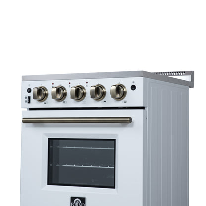 Forno Loiano 24 Inch Freestanding Electric Range in White