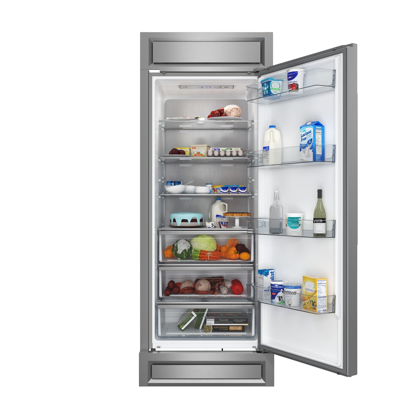 Forno Maderno 28-Inch Built-In Convertible Refrigerator, 13.6 cu.ft, Right Swing, Decorative Grill, ENERGY STAR Certified