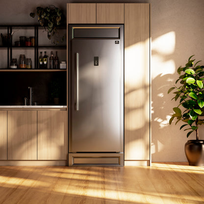 Forno Fortezza 32 Inch Right-Swing Convertible Refrigerator/Freezer with Trim Kit, Stainless Steel, Total No Frost