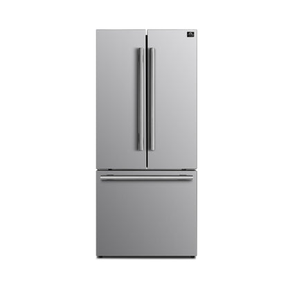 FORNO Premium 2-Piece Kitchen Bundle - Marco 30-inch Gas Range Stainless Steel, Forno Gallipoli 30" French Door Refrigerator with Bottom Freezer 17.5 cu. ft Capacity - FBDL-021-02CAUS