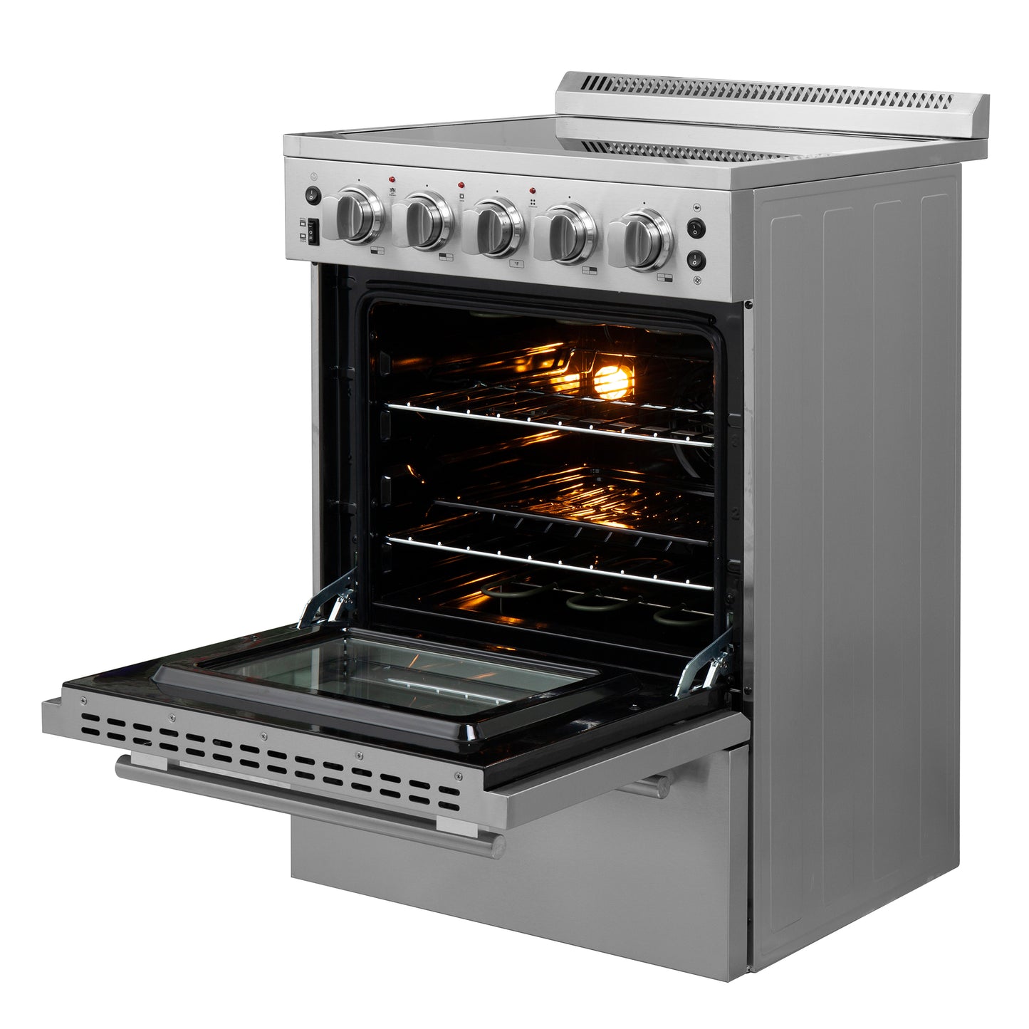 Forno Loiano 24-Inch Freestanding Electric Range, Canada Version, No Rotisserie Function, Plug and Cord Included
