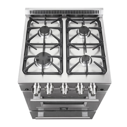 Forno Breno 24-Inch Freestanding Gas Range, Plug Included, Energy Efficient