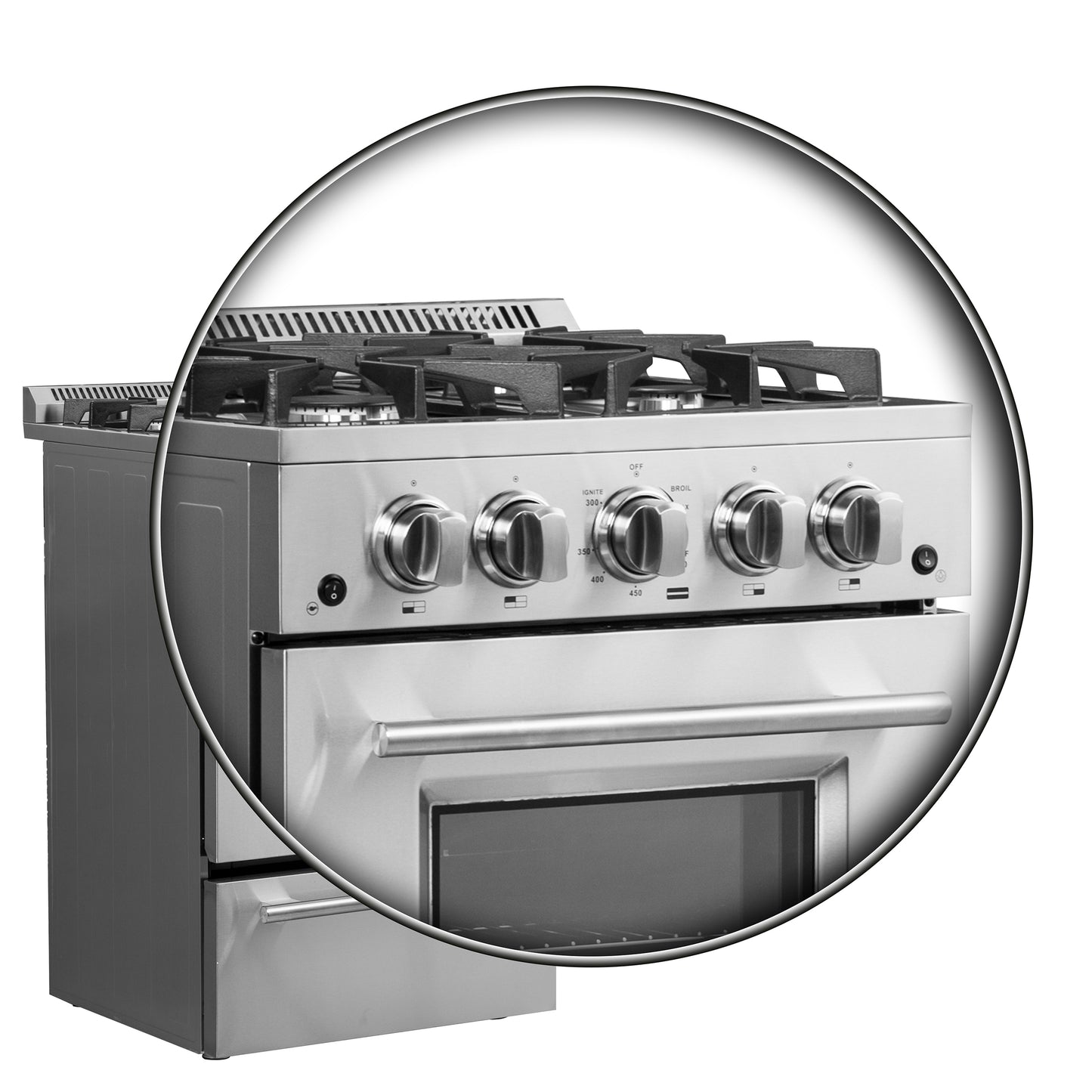 Forno Breno 24-Inch Freestanding Gas Range, Plug Included, Energy Efficient