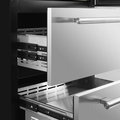 Forno Celano 30-Inch Dual Zone Wine Cooler and Beverage Cooler, 21.3 cu.ft, Stainless Steel