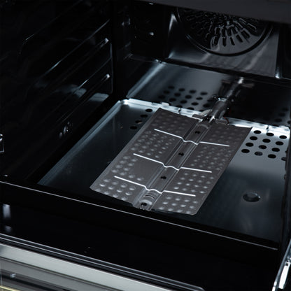 Forno Breno 24 Inch Freestanding Gas Range in Black with Antique Brass, Compact Design