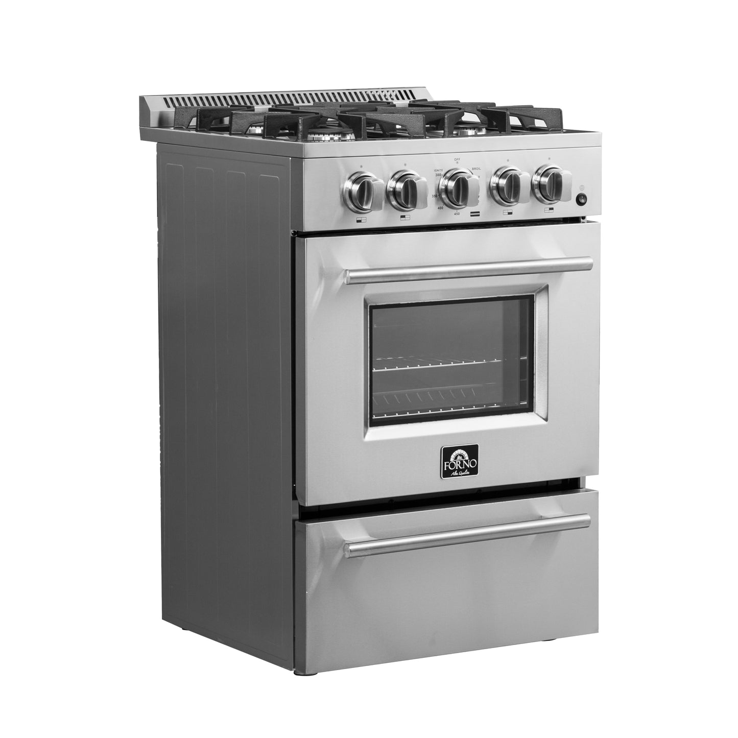 Forno Breno 24-Inch Freestanding Gas Range, Compact Design, Energy Efficient