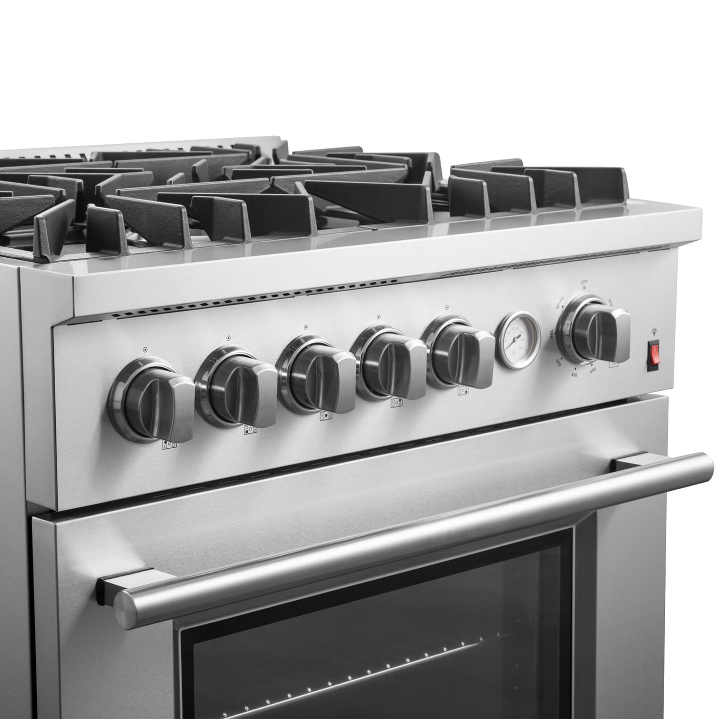 FORNO Giovanni 30-inch Gas Range Stainless Steel, 5 Burners 67,000 BTU, 4.32 cu.ft. Convection Oven