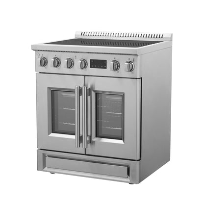 Forno Torino 30 Inch French Door Induction Range with Air Fryer and True Convection Oven