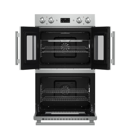 Forno Asti 30-Inch Double Electric Wall Oven with Upper French Doors in Stainless Steel, 7.36 cu. ft. Dual True Convection, 7,200W, Air Fry, Sous Vide, Self-Clean