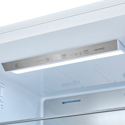 Forno Maderno 28-Inch Convertible Upright Freezer/Refrigerator in White with Antique Brass Handle, 13.6 cu.ft., Left Swing