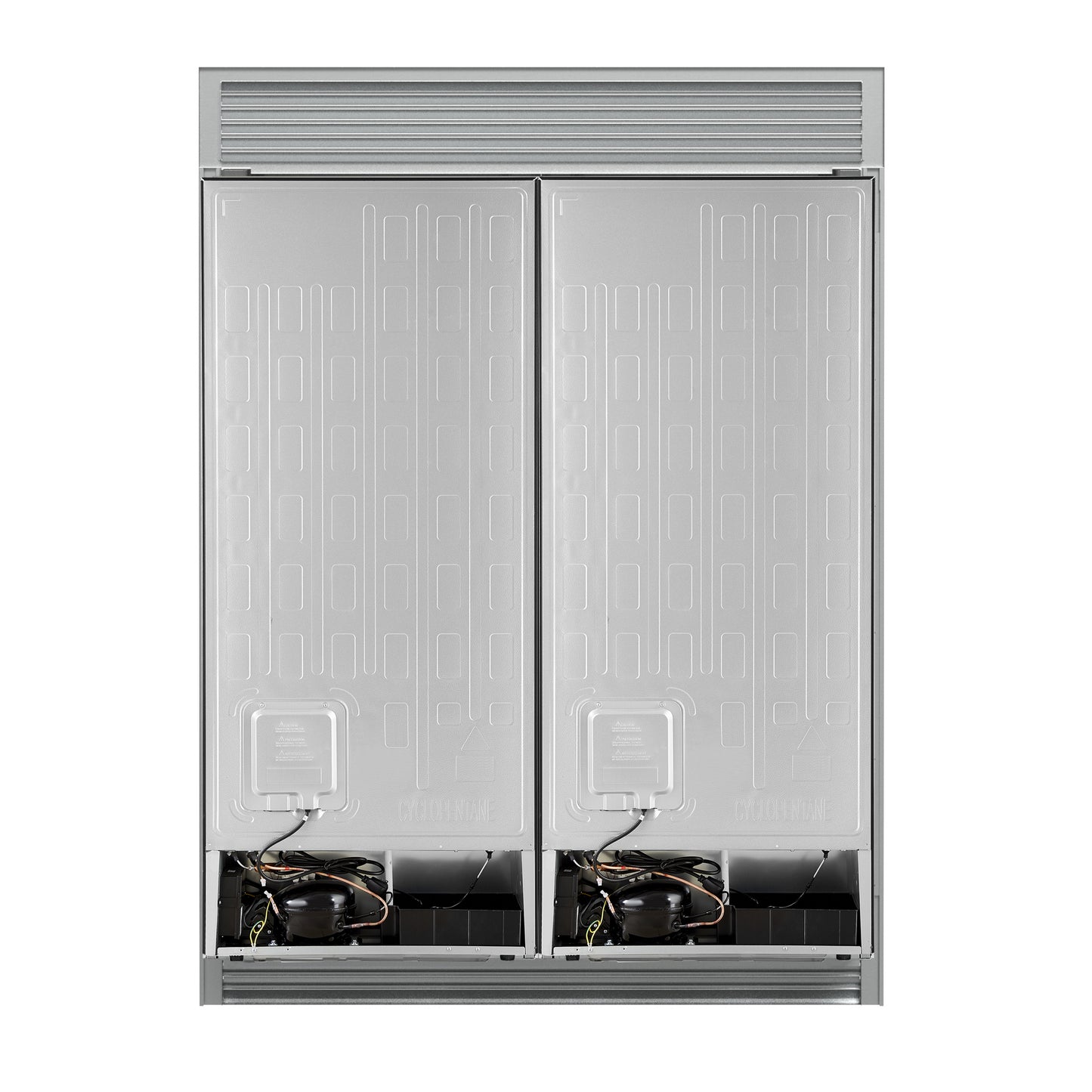 Forno Maderno 2-28-Inch Wide Convertible Refrigerator/Freezer in Black, Decorative Trim Grill, 27.2 cu.ft, 84-Inch High, ENERGY STAR Certified