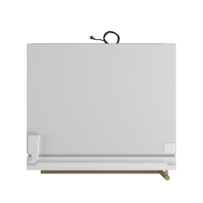 Forno Milano Espresso 31-Inch White Bottom Freezer Refrigerator, 17.2 Cu. Ft., Energy-Efficient, No Frost, Built-In Ice Maker