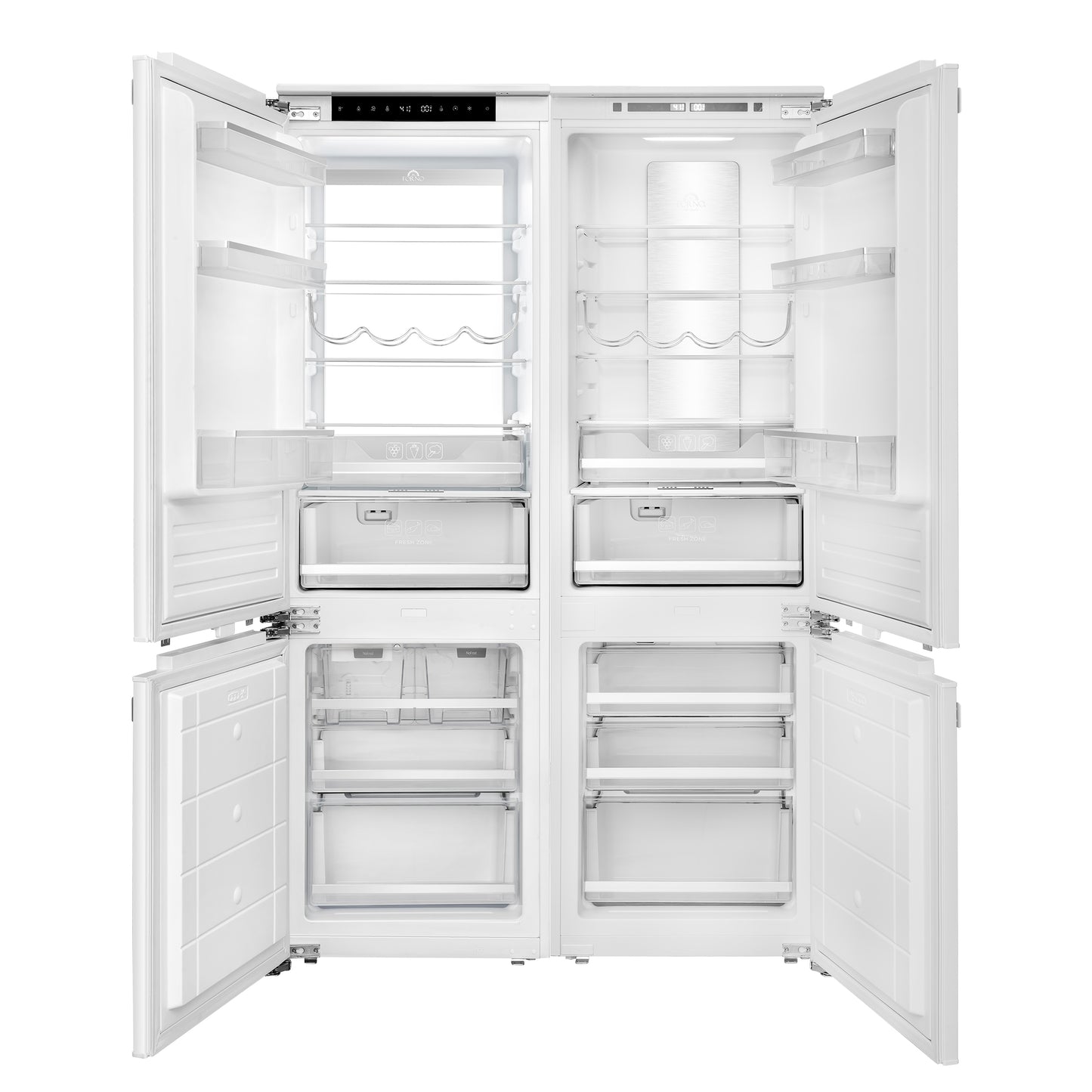 Rivestito 42 Inch Panel Ready Double Bottom Freezer, 16.9 cu. ft., Ice Maker, Total No Frost, Fast Cool & Fast Freeze