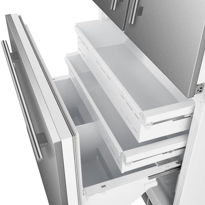 Forno Rivestito Refrigerator, French Door, 36 Inch, Energy Star, Fast Freeze