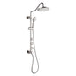 Forno Acqua AcquaSPA Retrofit Shower, Overhead Rainfall Shower, Handheld Shower Head, Body Jets, 6 Way Diverter, Brushed Nickel Finish, 2.5 GPM Flow Rate