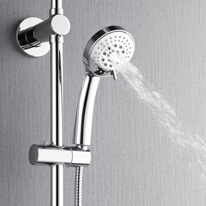 Forno Acqua AcquaSPA Retrofit Shower, Overhead Rainfall Shower, Handheld Shower Head, Body Jets, 6 Way Diverter, Polished Stainless Steel Finish, 1.8 GPM Flow Rate