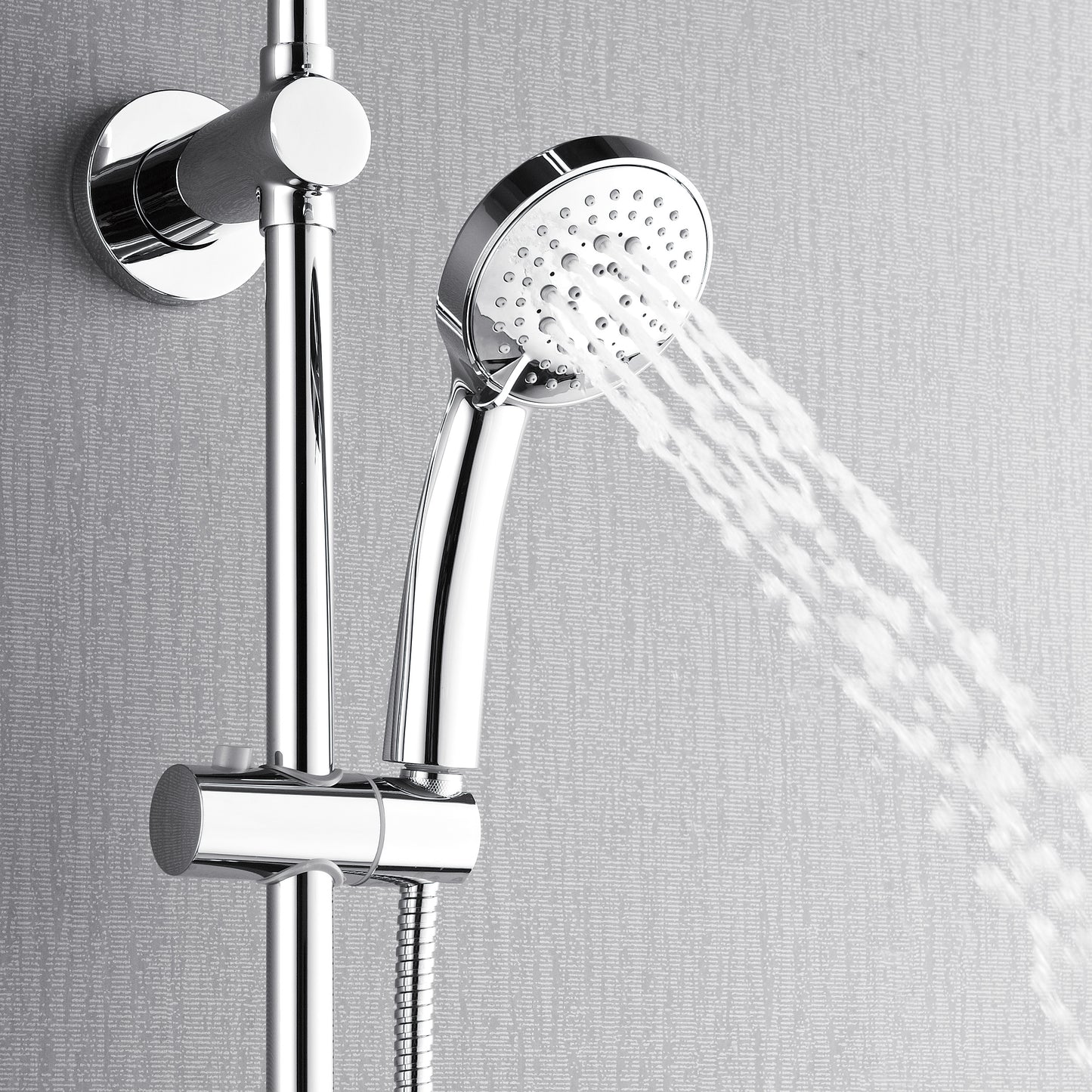 Forno Acqua AcquaSPA Retrofit Shower, Overhead Rainfall Shower, Handheld Shower Head, Body Jets, 6 Way Diverter, Polished Stainless Steel Finish, 1.8 GPM Flow Rate