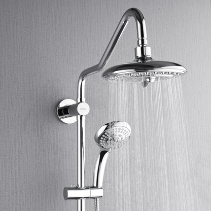 Forno Acqua AcquaSPA Retrofit Shower, Overhead Rainfall, 8 Inch Shower Head, Handheld Shower Head, Body Jets, 6 Way Diverter, Polished Stainless Steel Finish, 2.5 GPM Flow Rate