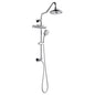 Forno Acqua AcquaFALL Shower, Polished Stainless Steel Finish, Overhead Rainfall Shower, 7 Way Diverter, Handheld Shower Head, Body Jets, 2.5 GPM Flow Rate