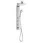 Forno Acqua AcquaSPA Shower Panel in Stainless Steel, Overhead Rainfall Shower, Handheld Shower Head, Body Jets, 1.8 GPM Flow Rate