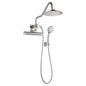 Forno Acqua AcquaFALL Mini Shower Head, Brushed Nickel Finish, Overhead Rainfall Shower, 7 Way Diverter, Handheld Shower Head, Body Jets, 2.5 GPM Flow Rate