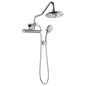 Forno Acqua AcquaFALL Mini 8 Inch Shower Head, Polished Stainless Steel Finish, Overhead Rainfall Shower, Handheld Shower Head, Body Jets, 2.5 GPM Flow Rate