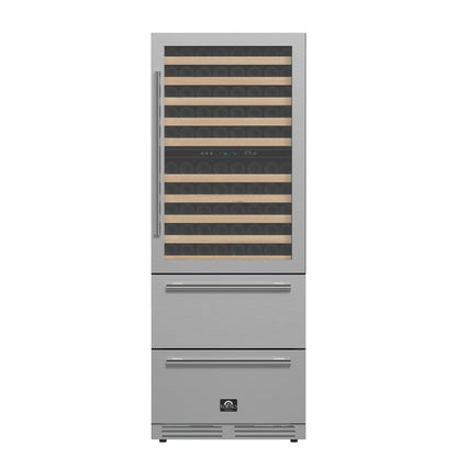 Forno Celano 30-Inch Dual Zone Wine Cooler and Beverage Cooler, 21.3 cu.ft, Stainless Steel